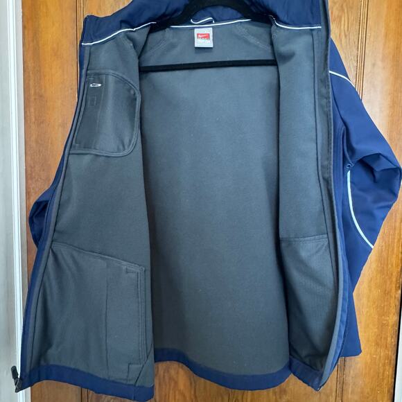 Nike Softshell Fleece Lined Navy Full Zip Jacket XL - Picture 9 of 14